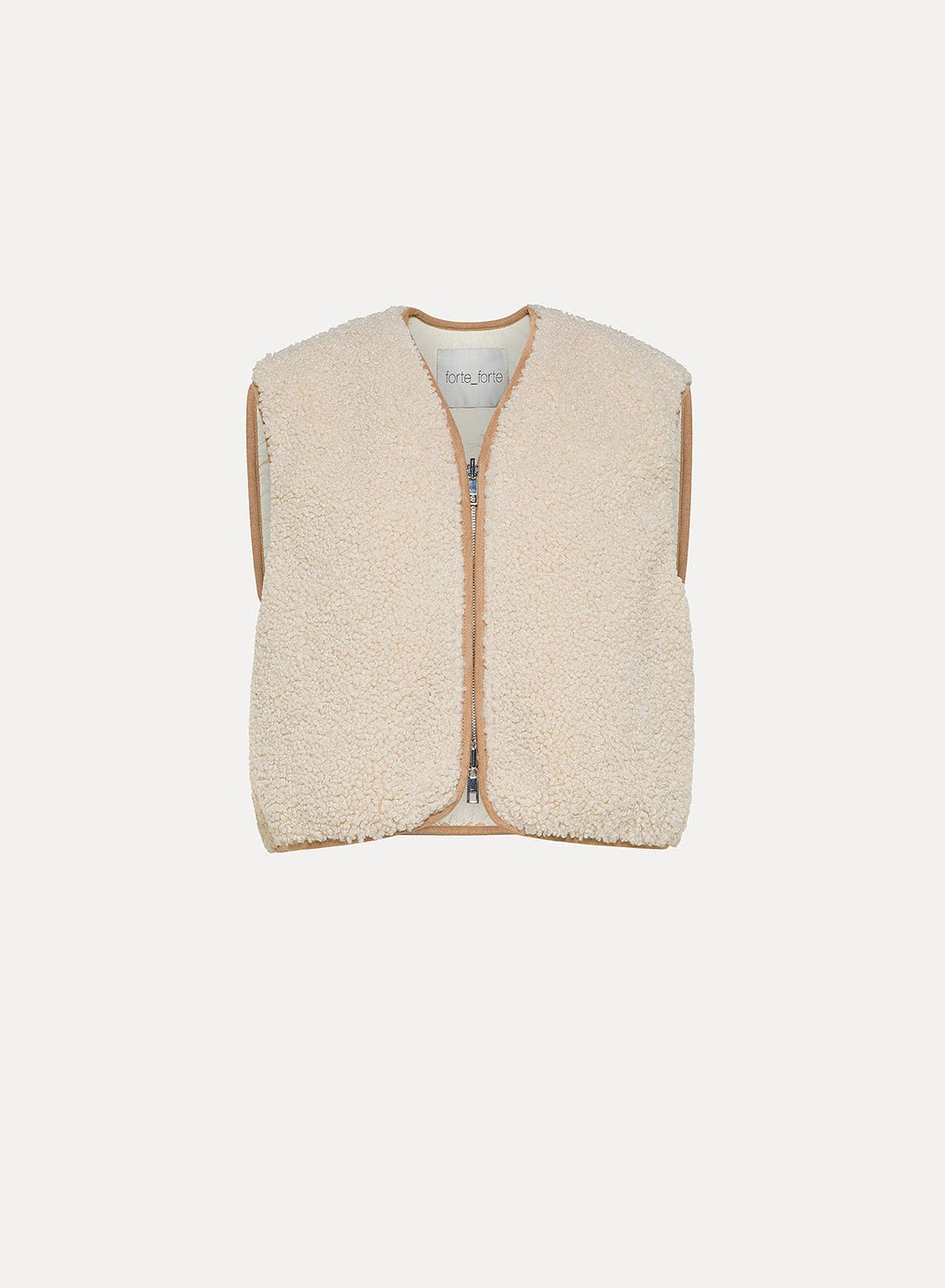 eco-sherling and nylon double face waistcoat