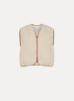 eco-sherling and nylon double face waistcoat