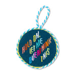 Overthink Finished Needlepoint Ornament