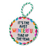 Wonderful Time Finished Needlepoint Ornament