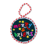 Merry & Bright Finished Needlepoint Ornament