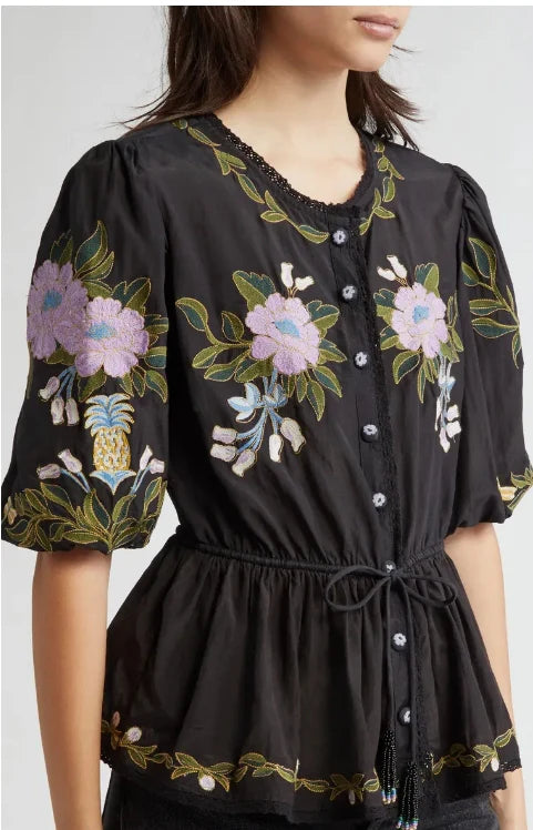 Winter Garden Embroidered Blouse