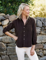 Eileen Cord Relaxed Button Up