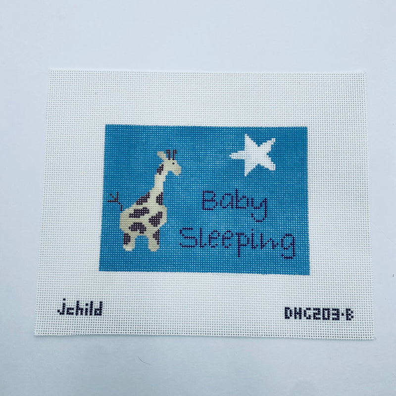 Baby Sleeping Blue Giraffe