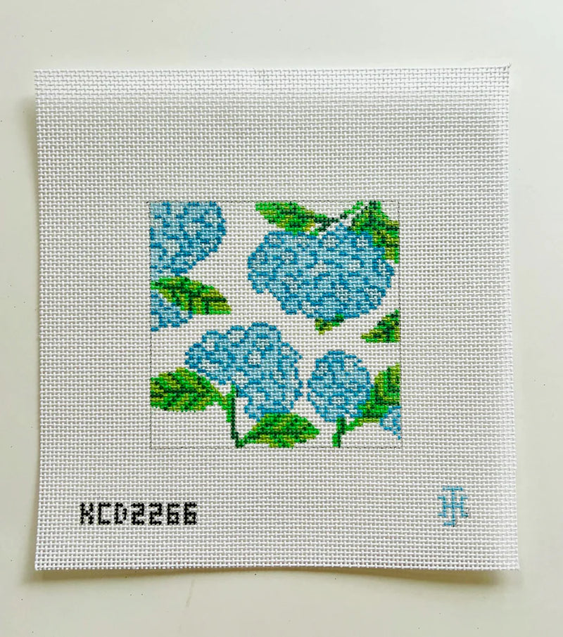 Blue Floral Hydrangea Square