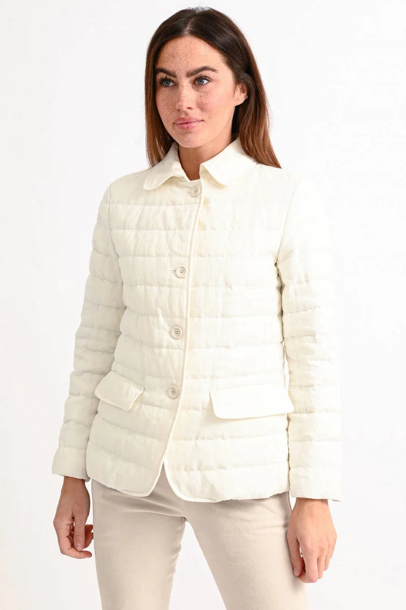 Paneled Linen Flax Jacket