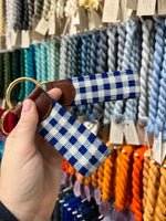 Gingham Key Fob