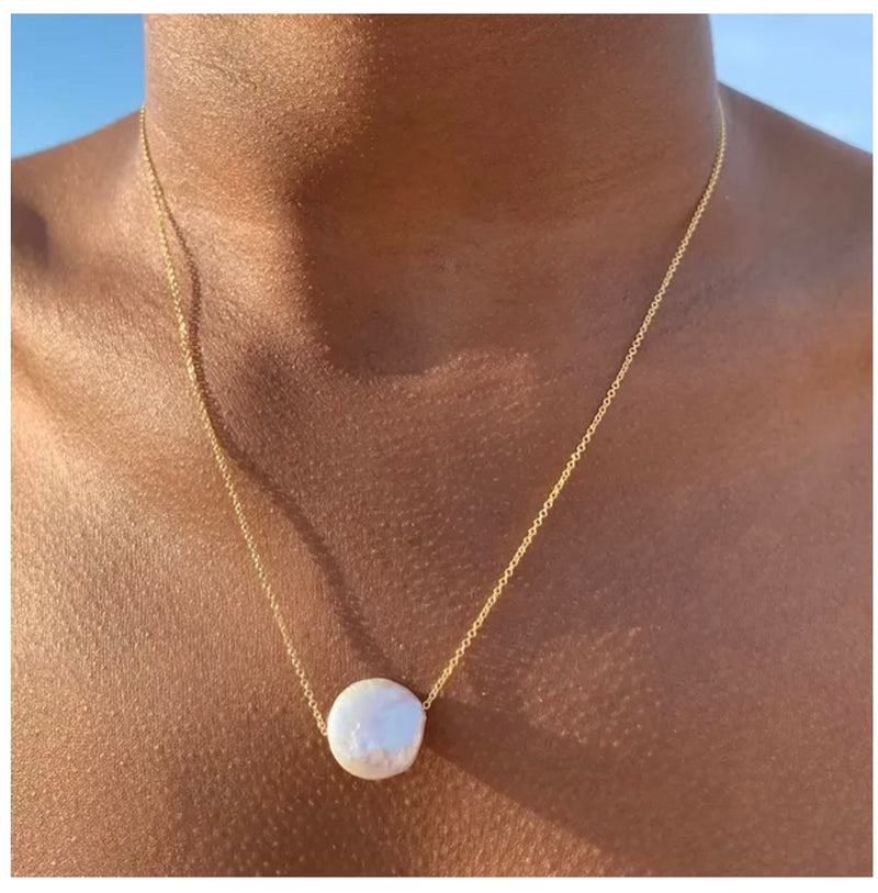 Coin Pearl Necklace