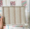 Neutral Herringbone Clutch