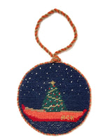 Christmas Tree Row Boat Ornament