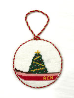 Christmas Tree Row Boat Ornament