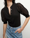 Coralee Top with Lace Sleeve