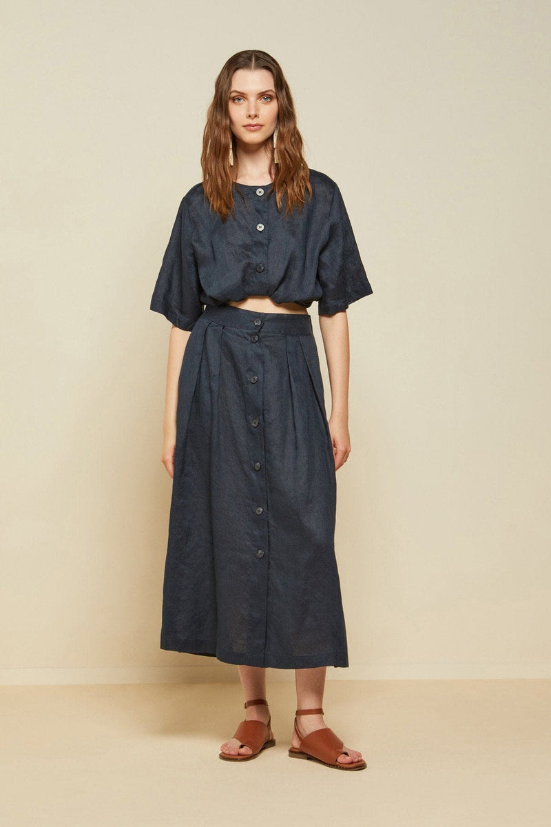 Linen Long Skirt