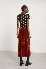 Velvet Midi Skirt