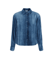 degradé denim velvet overshirt