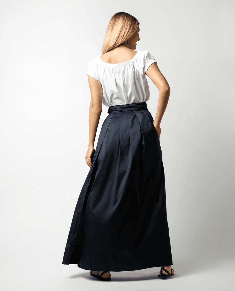 Pleated Wrap Skirt