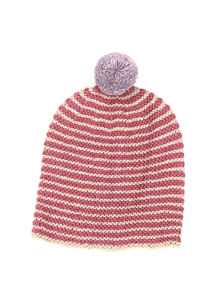 Striped Pom Hat