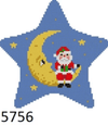 Santa Sitting On Moon