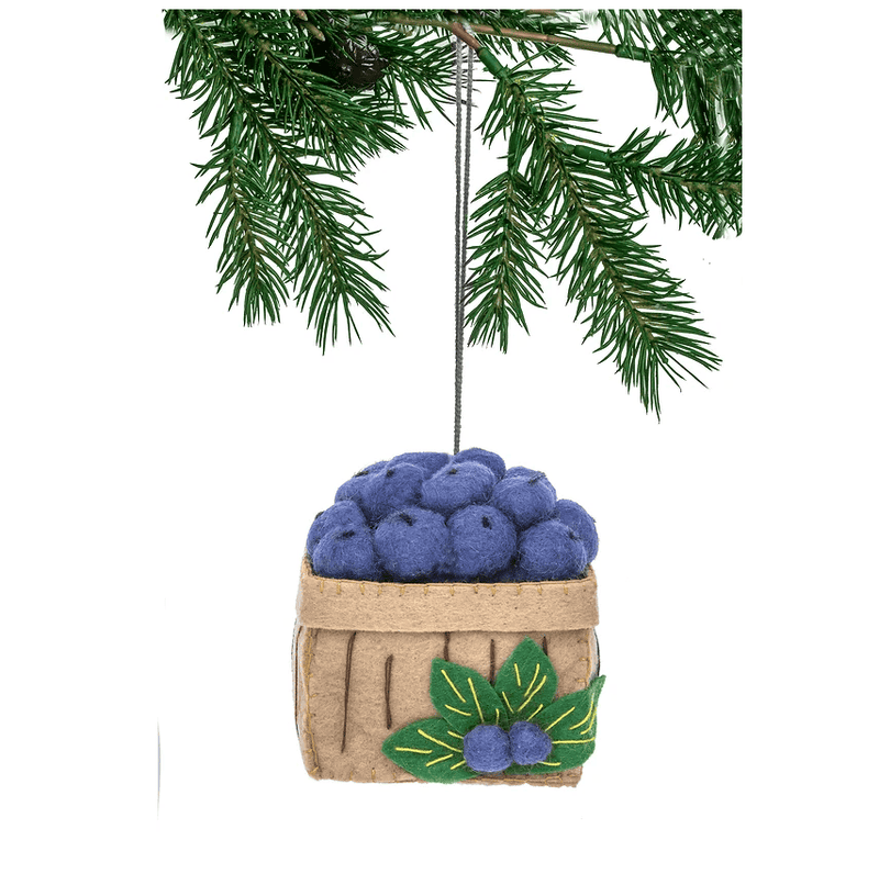 Blueberry Basket Ornament