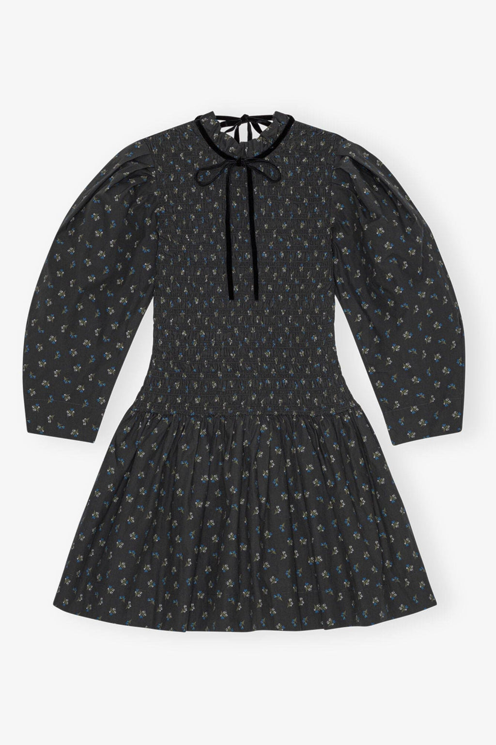 Printed Cotton Mini Smock Dress