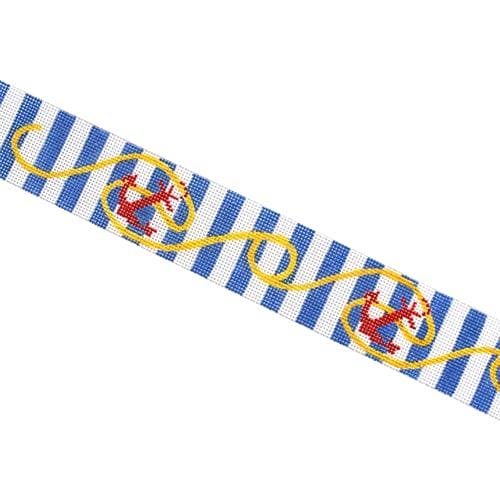 Anchors on Blue Stripes Belt