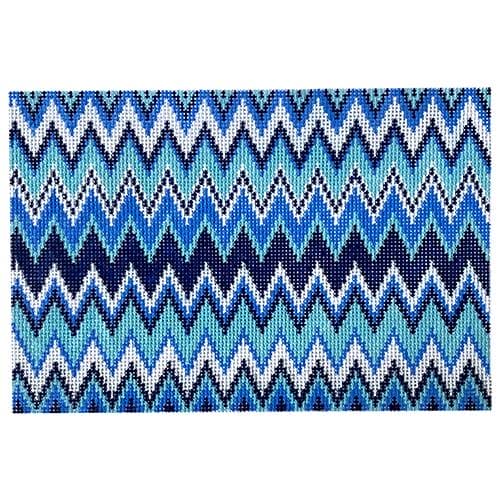 Blue Zig Zag Clutch