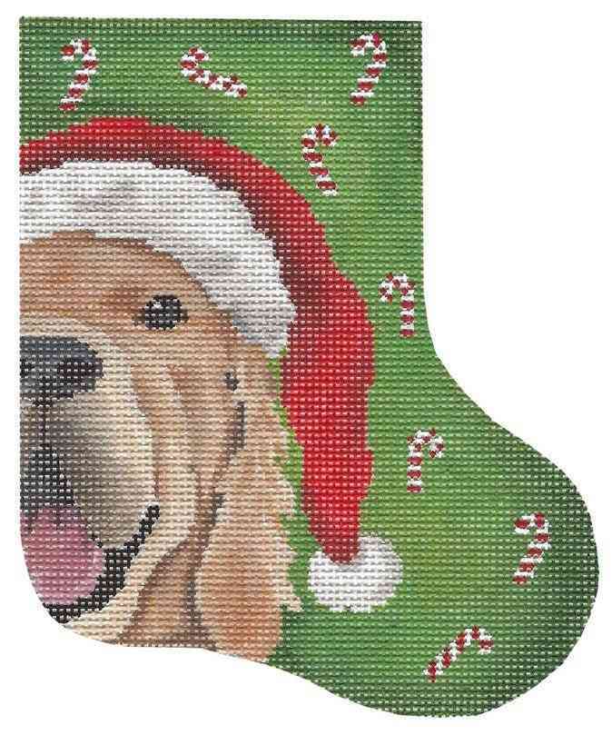 Golden Retriever Claus Mini Stocking