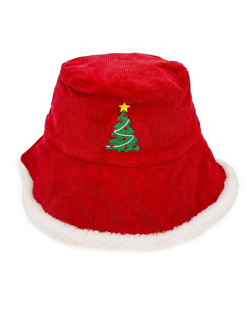 Christmas Corduroy Bucket Hat