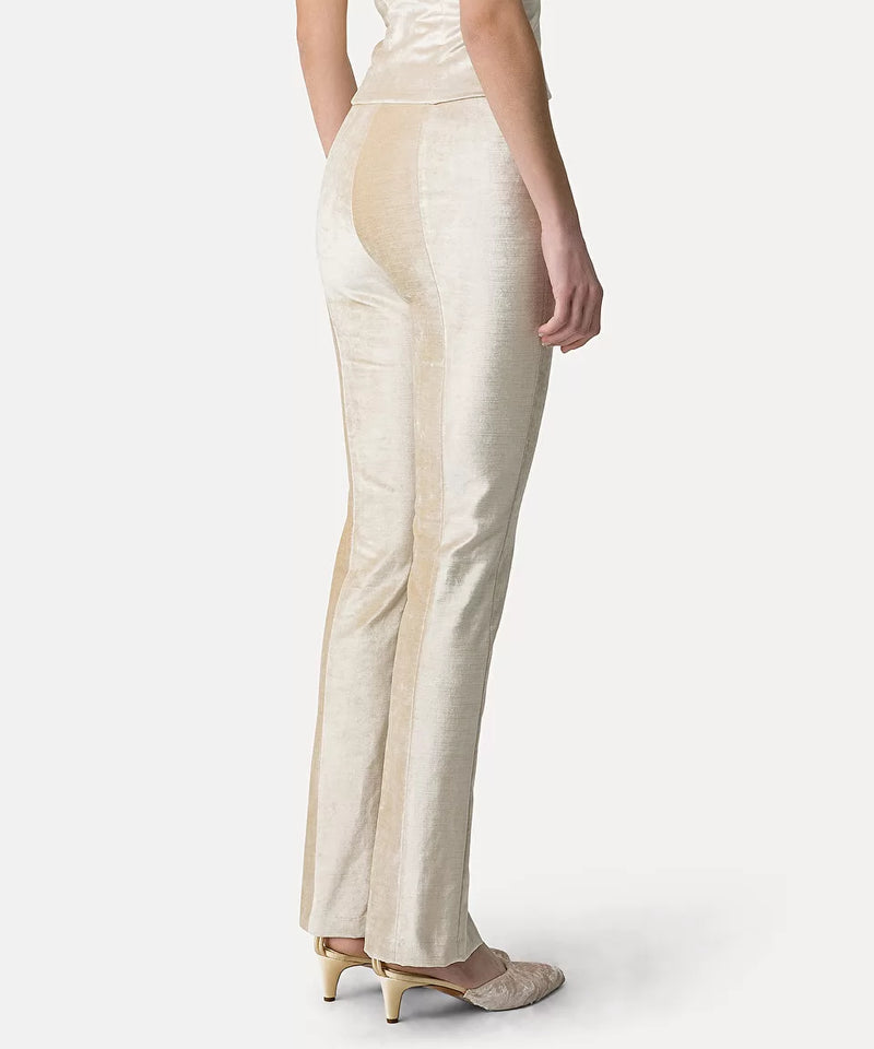 Cotton Viscose Velvet High Waist Pants