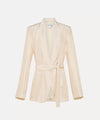 Habotai Silk Belted Jacket