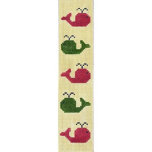 Pink & Green Whales Bookmark