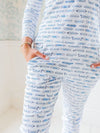 Long Sleeve Pajama Set "Tuck'd In" - Blue