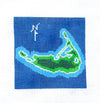 Nantucket Map Coaster