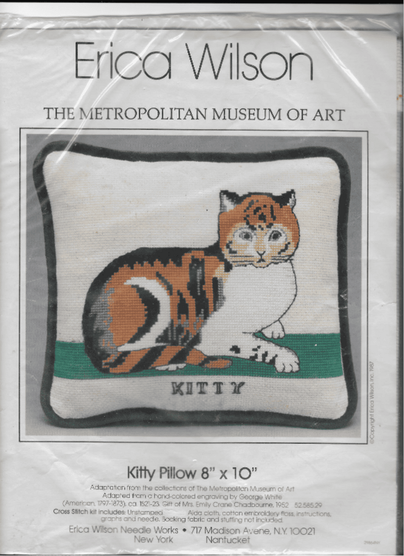 Kitty Pillow Cross Stitch