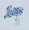 Hydrangea In Glass Vase